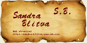 Sandra Blitva vizit kartica